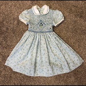 Rare Smocked Peter Pan Collar Dress 2T Ret…